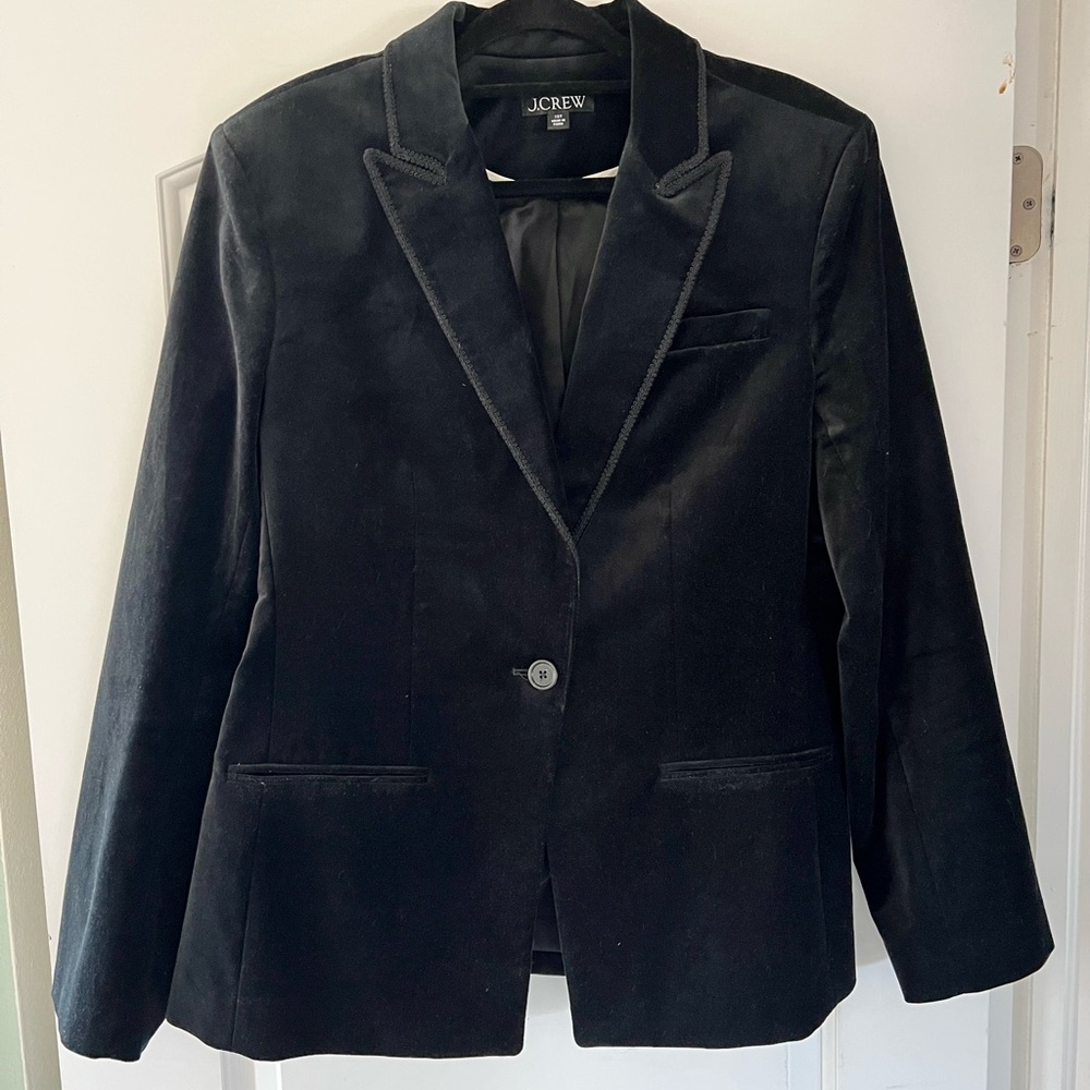 J. Crew Alexandra Black Velvet Blazer